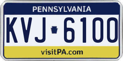 PA license plate KVJ6100