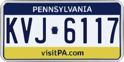 PA license plate KVJ6117