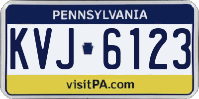 PA license plate KVJ6123