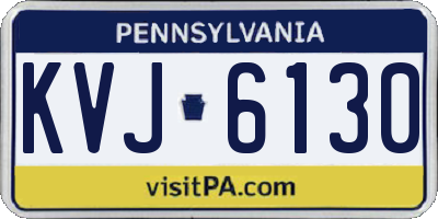 PA license plate KVJ6130