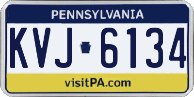 PA license plate KVJ6134