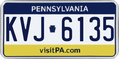 PA license plate KVJ6135