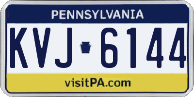 PA license plate KVJ6144