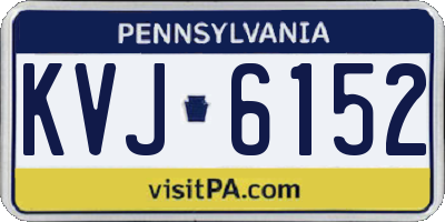 PA license plate KVJ6152
