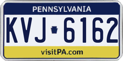 PA license plate KVJ6162