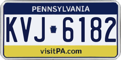 PA license plate KVJ6182