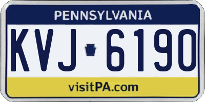 PA license plate KVJ6190