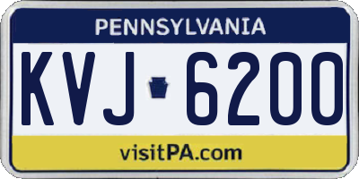 PA license plate KVJ6200
