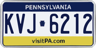 PA license plate KVJ6212