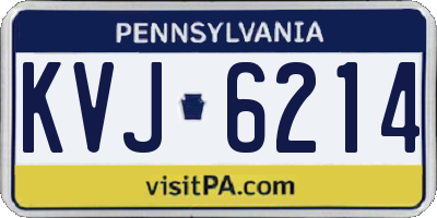 PA license plate KVJ6214