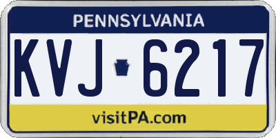 PA license plate KVJ6217