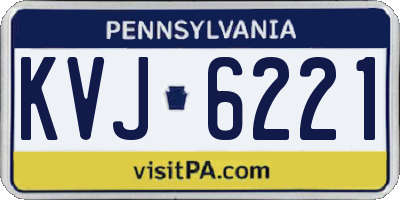 PA license plate KVJ6221