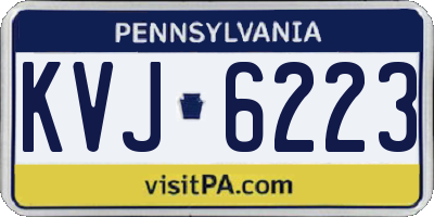 PA license plate KVJ6223