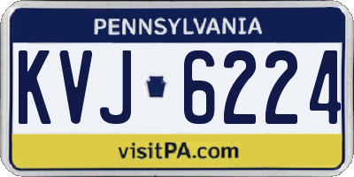 PA license plate KVJ6224