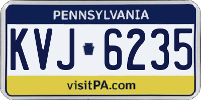PA license plate KVJ6235