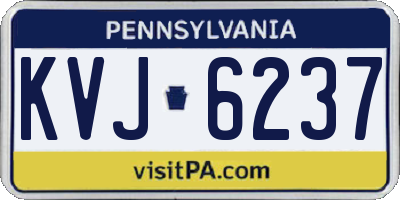 PA license plate KVJ6237