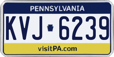 PA license plate KVJ6239