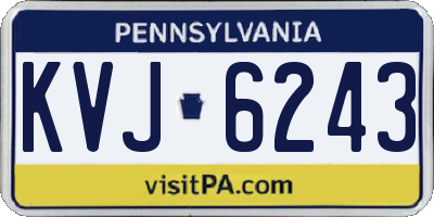 PA license plate KVJ6243