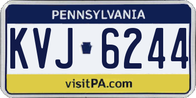 PA license plate KVJ6244