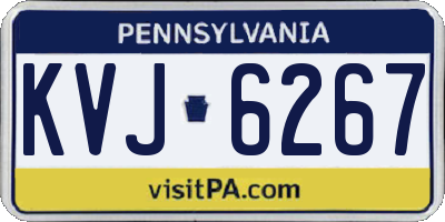 PA license plate KVJ6267