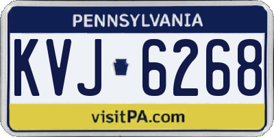 PA license plate KVJ6268