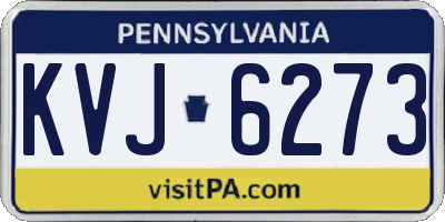 PA license plate KVJ6273