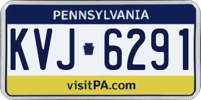 PA license plate KVJ6291