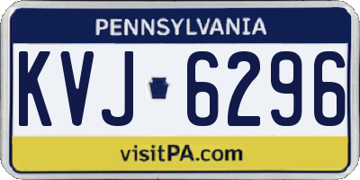 PA license plate KVJ6296