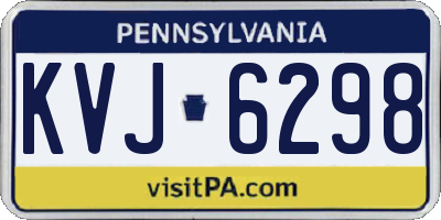 PA license plate KVJ6298