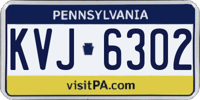 PA license plate KVJ6302