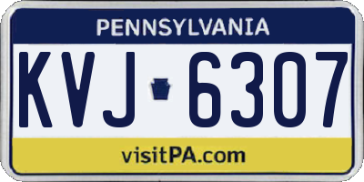 PA license plate KVJ6307