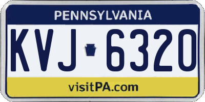 PA license plate KVJ6320