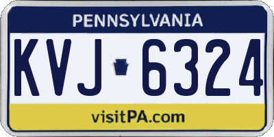 PA license plate KVJ6324
