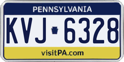 PA license plate KVJ6328