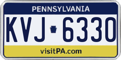 PA license plate KVJ6330