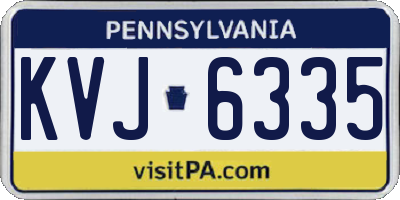 PA license plate KVJ6335