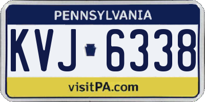 PA license plate KVJ6338
