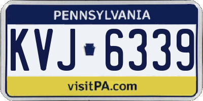 PA license plate KVJ6339