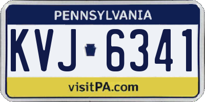 PA license plate KVJ6341