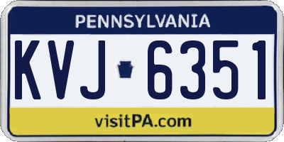PA license plate KVJ6351