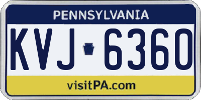 PA license plate KVJ6360