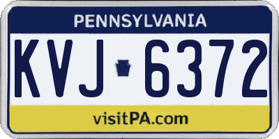 PA license plate KVJ6372