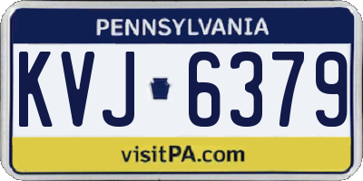 PA license plate KVJ6379