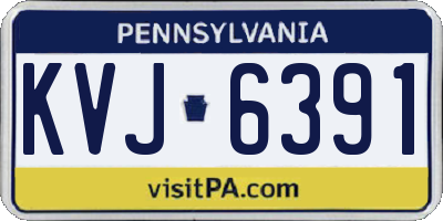 PA license plate KVJ6391