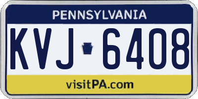 PA license plate KVJ6408
