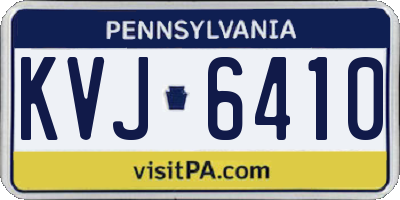 PA license plate KVJ6410