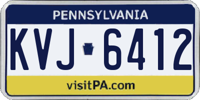 PA license plate KVJ6412
