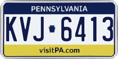 PA license plate KVJ6413