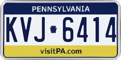 PA license plate KVJ6414