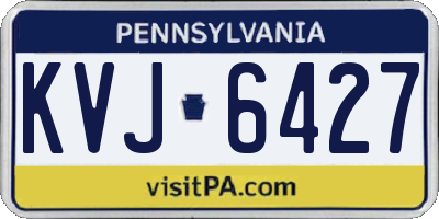 PA license plate KVJ6427